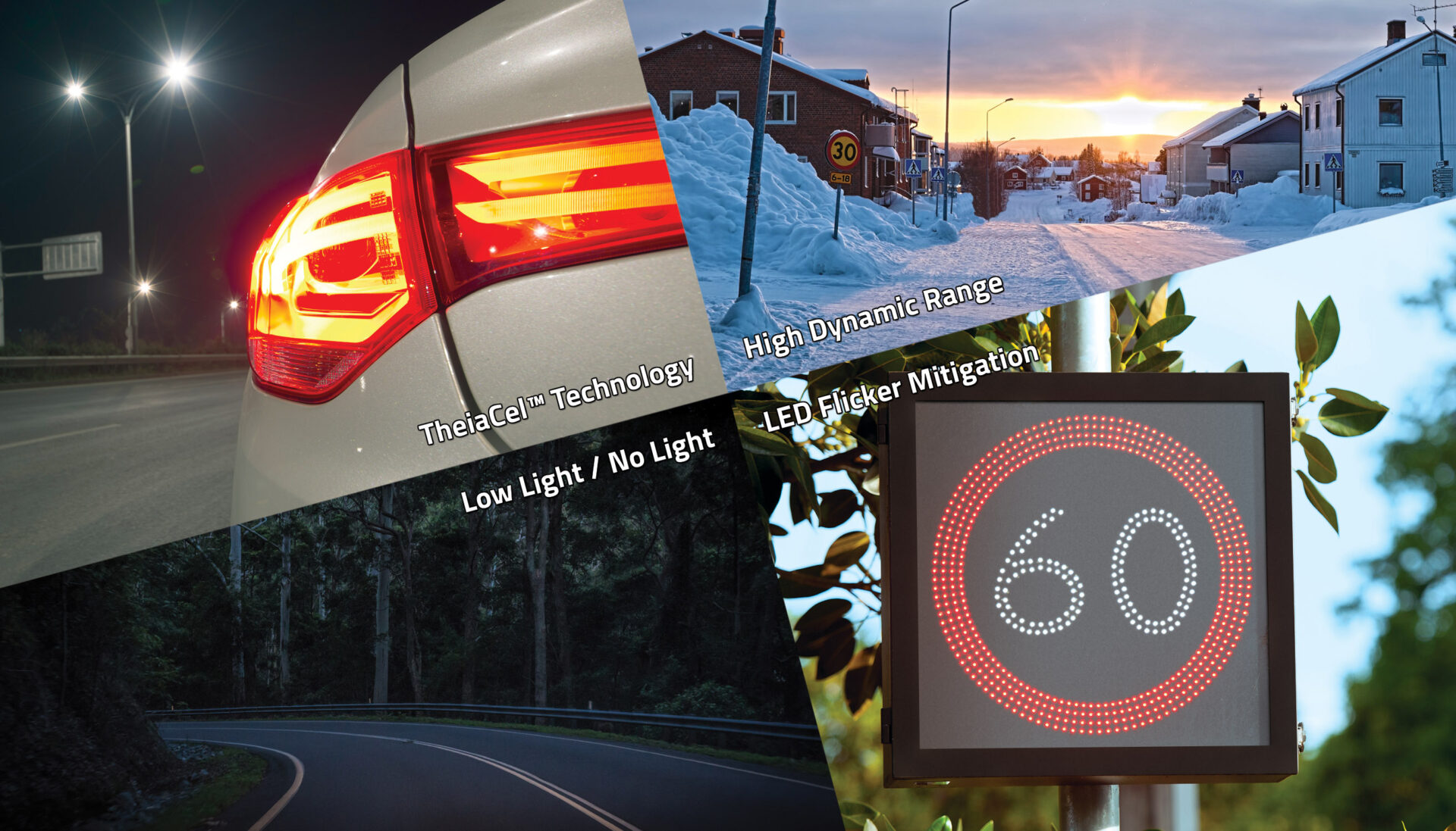 Automotive Image Sensor with TheiaCel™ Technology Eliminates LED Flicker in Exterior Cameras
